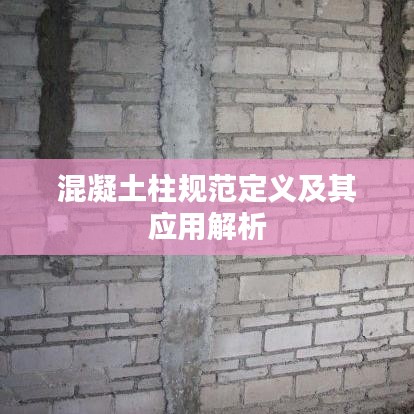 混凝土柱规范定义及其应用解析