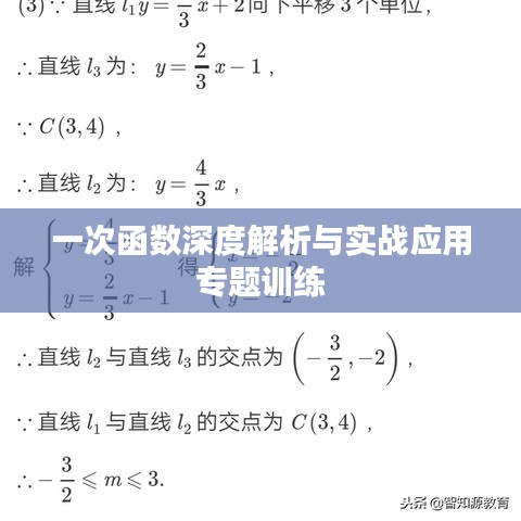 一次函数深度解析与实战应用专题训练