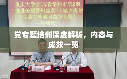 党专题培训深度解析，内容与成效一览