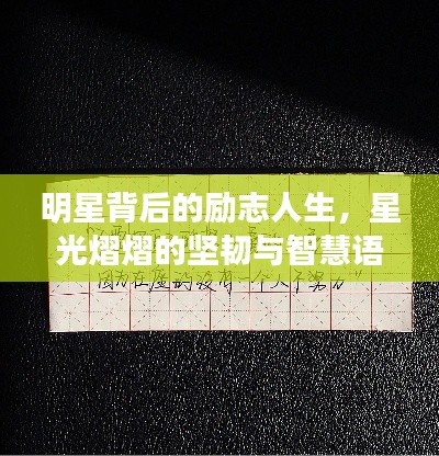 明星背后的励志人生，星光熠熠的坚韧与智慧语录