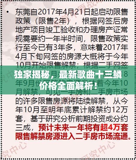 独家揭秘，最新歌曲十三鳞价格全面解析！