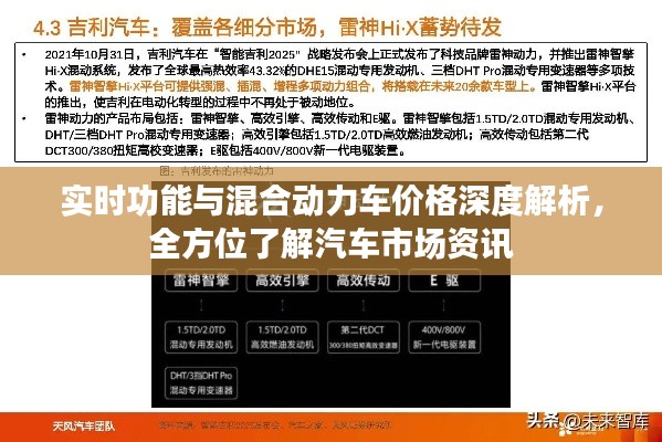 实时功能与混合动力车价格深度解析，全方位了解汽车市场资讯