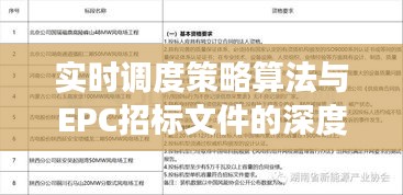 实时调度策略算法与EPC招标文件的深度解读与剖析