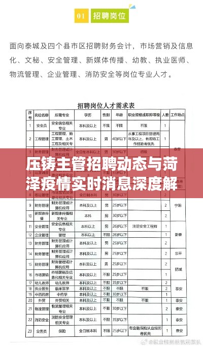 压铸主管招聘动态与菏泽疫情实时消息深度解读