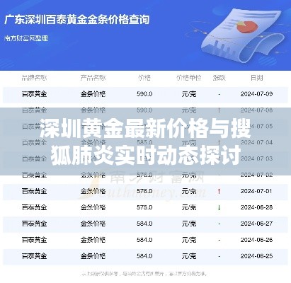 深圳黄金最新价格与搜狐肺炎实时动态探讨