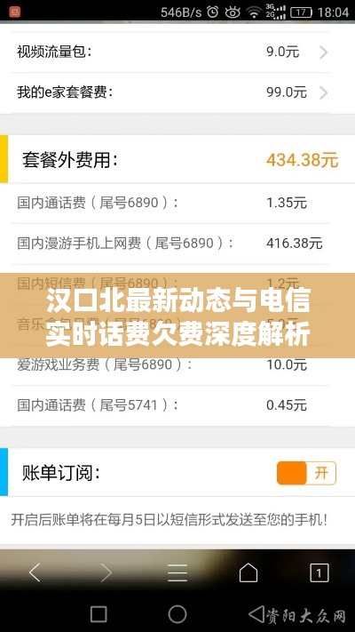 汉口北最新动态与电信实时话费欠费深度解析