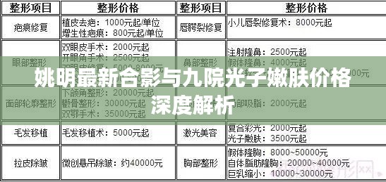 姚明最新合影与九院光子嫩肤价格深度解析
