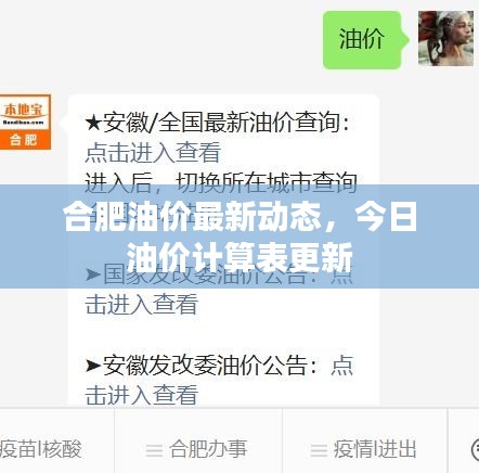 合肥油价最新动态，今日油价计算表更新
