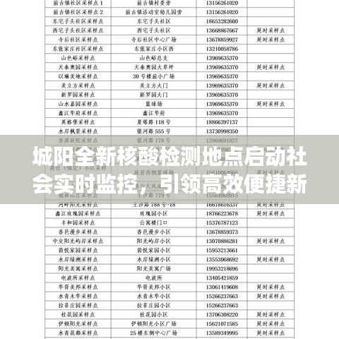 城阳全新核酸检测地点启动社会实时监控，引领高效便捷新风向标杆