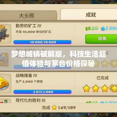 梦想城镇破解版，科技生活超值体验与茅台价格探秘