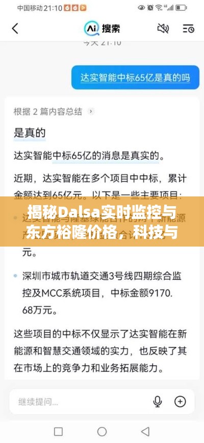 揭秘Dalsa实时监控与东方裕隆价格,科技与经济话题解读揭秘揭秘东方裕隆价格解读,中学老师为你剖析科技与经济的联系