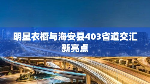 明星衣橱与海安县403省道交汇新亮点