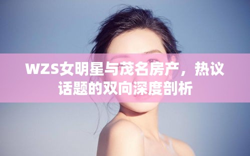 WZS女明星与茂名房产,热议话题的双向深度剖析