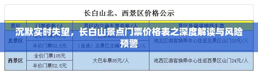 沉默实时失望，长白山景点门票价格表之深度解读与风险预警