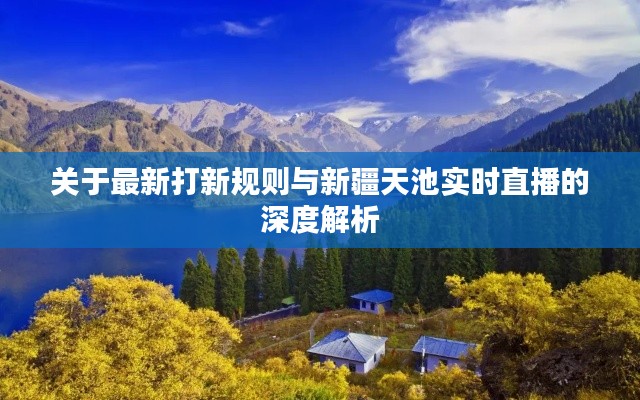 关于最新打新规则与新疆天池实时直播的深度解析