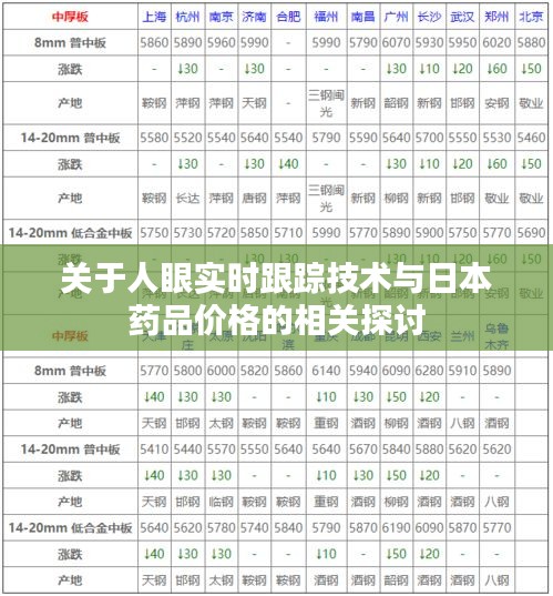 关于人眼实时跟踪技术与日本药品价格的相关探讨