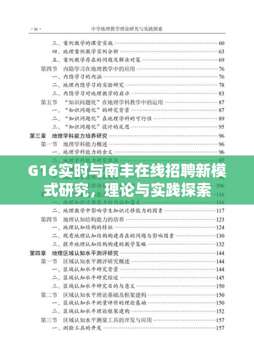 G16实时与南丰在线招聘新模式研究,理论与实践探索
