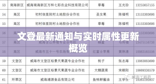 文登最新通知与实时属性更新概览