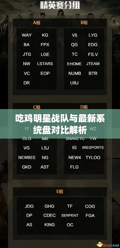 吃鸡明星战队与最新系统盘对比解析