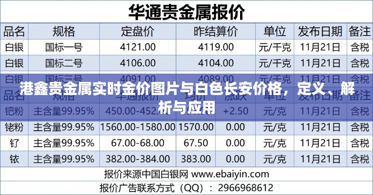 港鑫贵金属实时金价图片与白色长安价格,定义、解析与应用