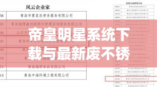 帝皇明星系统下载与最新废不锈钢市场热议,技术亮点及报价概览