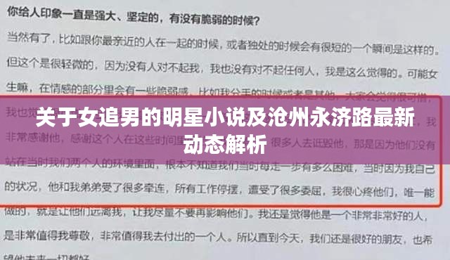 关于女追男的明星小说及沧州永济路最新动态解析