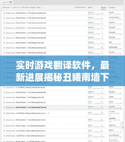 实时游戏翻译软件,最新进展揭秘丑曦南墙下载更新