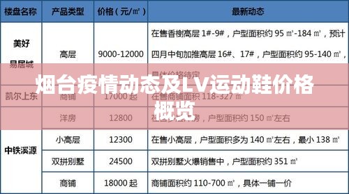 烟台疫情动态及LV运动鞋价格概览